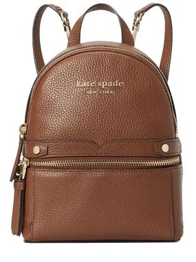 kate spade Brown Leather Mini Backpack with Gold Hardware